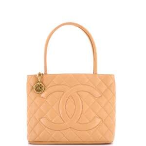 Chanel Medallion Tote Quilted Caviar #228722C27B